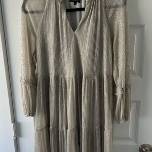 1. State Champagne Metallic Dress